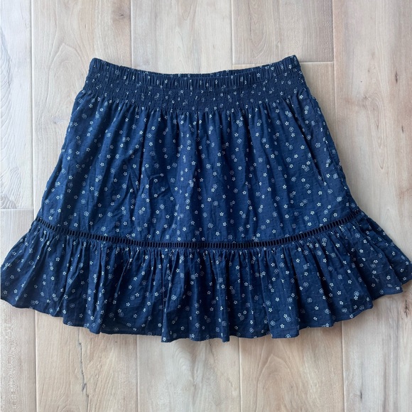 Madewell Smock-Waist Ruffle Mini Skirt in Bandana Flower Size Small - Picture 6 of 13